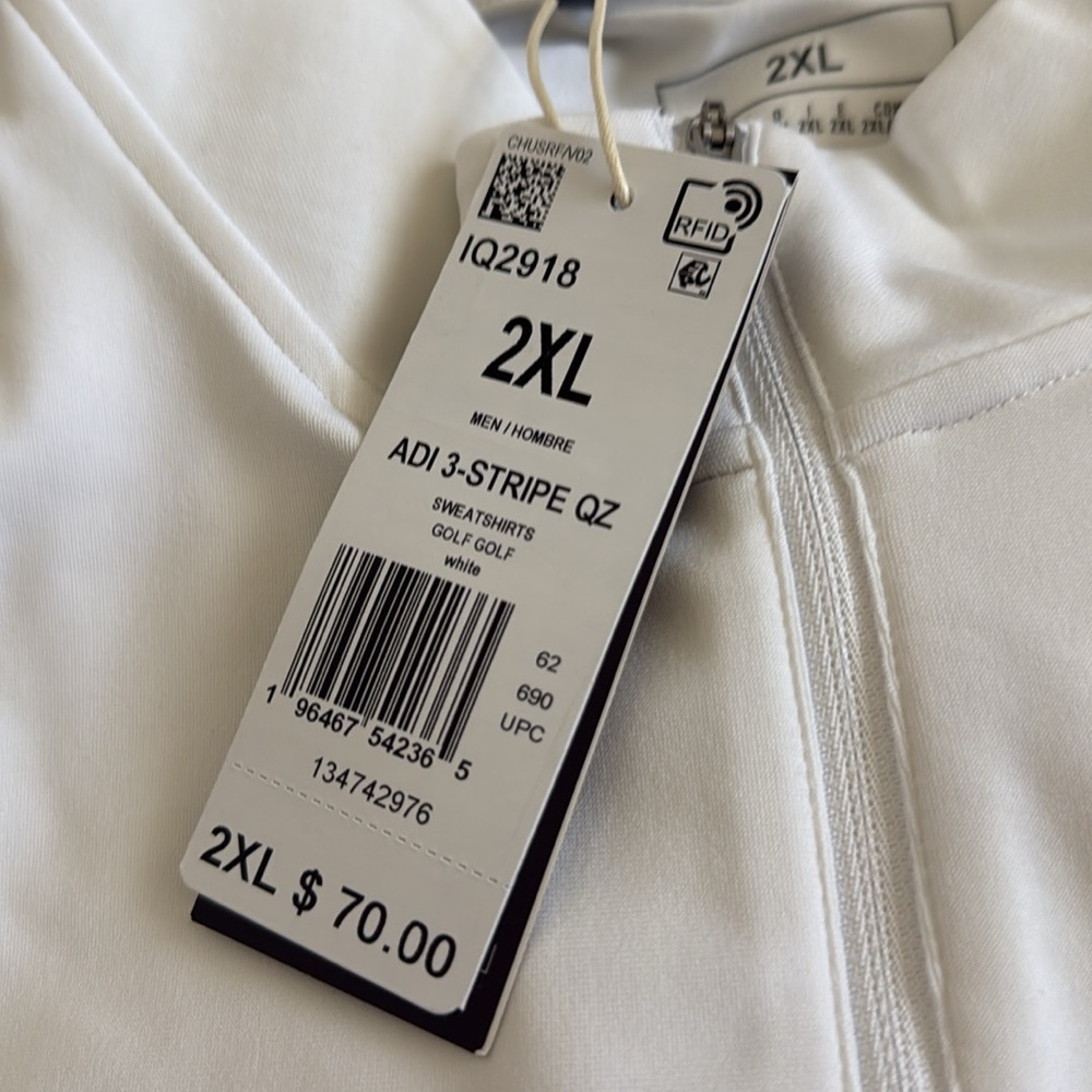 ❌SOLD on XPOST❌ Adidas Men’s 3-STRIPES QUARTER-ZIP PULLOVER- 2XL- NWT - Picture 5 of 9